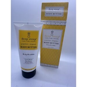 Deep Steep Grapefruit‎ Bergamot Body Butter 6oz New Sealed With Box